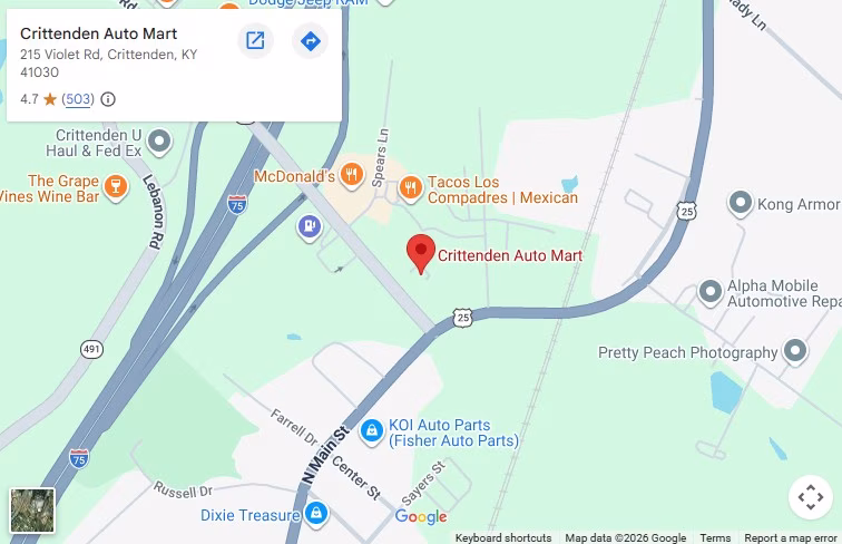 Crittenden Auto Mart - Google Map Directions